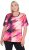Ulla Popken Cutout Abstract Print Short Sleeve Tee Hibiscus Red - Apdrukāti T-krekli sievietēm - 