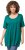 Ulla Popken Essential Front Pleat Tee Dark Emerald - T-krekli - 