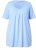 Ulla Popken Essential Front Pleat Tee Light Blue - T-krekli - 