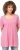 Ulla Popken Essential Front Pleat Tee Light Pink - T-krekli - 