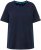 Ulla Popken Piping Accent Functional UVP 50+ Stretch Knit Top Navy Blue - T-krekli - 