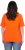 Ulla Popken Piping Accent Functional UVP 50+ Stretch Knit Top Orange Red - T-krekli - 