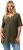 Ulla Popken Essential Notch Neck Stretch Tee Forest Green - T-krekli - 
