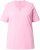 Ulla Popken Essential Notch Neck Stretch Tee Pink - T-krekli - 