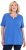 Ulla Popken Essential Notch Neck Stretch Tee Peacock Blue - T-krekli - 