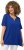 Ulla Popken Essential Notch Neck Stretch Tee Cobalt Blue - T-krekli - 