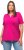 Ulla Popken Essential Notch Neck Stretch Tee Fuchsia Pink - T-krekli - 