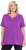 Ulla Popken Essential Notch Neck Stretch Tee Purple - T-krekli - 
