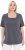 Ulla Popken Essential Square Neck Stretch Tee Graphite Grey - T-krekli - 