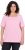 Ulla Popken Essential Square Neck Stretch Tee Pink - T-krekli - 