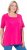 Ulla Popken Essential Square Neck Stretch Tee Magenta Pink - T-krekli - 