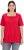 Ulla Popken Essential Square Neck Stretch Tee Red - T-krekli - 