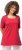 Ulla Popken Essential Square Neck Stretch Tee Dark Pink - T-krekli - 