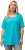 Ulla Popken Essential Square Neck Stretch Tee Deep Aqua - T-krekli - 