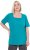 Ulla Popken Essential Square Neck Stretch Tee Teal - T-krekli - 