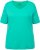 Ulla Popken Double Layer Rounded V-Neck Slim Fit Tee Turquioise Green - T-krekli - 