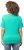 Ulla Popken Double Layer Rounded V-Neck Slim Fit Tee Turquioise Green - T-krekli - 