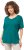 Ulla Popken Double Layer Rounded V-Neck Slim Fit Tee Dark Emerald - T-krekli - 