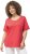 Ulla Popken Double Layer Rounded V-Neck Slim Fit Tee Dark Coral - T-krekli - 