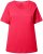 Ulla Popken Double Layer Rounded V-Neck Slim Fit Tee Red - T-krekli - 