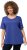 Ulla Popken Double Layer Rounded V-Neck Slim Fit Tee Blue Purple - T-krekli - 