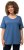 Ulla Popken Double Layer Rounded V-Neck Slim Fit Tee Denim Blue - T-krekli - 