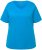 Ulla Popken Double Layer Rounded V-Neck Slim Fit Tee Sapphire Blue - T-krekli - 