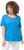Ulla Popken Double Layer Rounded V-Neck Slim Fit Tee Sapphire Blue - T-krekli - 