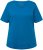 Ulla Popken Double Layer Rounded V-Neck Slim Fit Tee Medium Blue - T-krekli - 