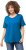 Ulla Popken Double Layer Rounded V-Neck Slim Fit Tee Medium Blue - T-krekli - 