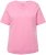 Ulla Popken Double Layer Rounded V-Neck Slim Fit Tee Light Pink - T-krekli - 