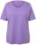 Ulla Popken Double Layer Rounded V-Neck Slim Fit Tee Pale Lilac - T-krekli - 