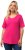 Ulla Popken Double Layer Rounded V-Neck Slim Fit Tee Fuchsia Pink - T-krekli - 