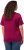 Ulla Popken Double Layer Rounded V-Neck Slim Fit Tee Magnolia Red - T-krekli - 