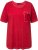 Ulla Popken Cold Dye Ruffle Edge Pocket Tee Salsa - T-krekli - 