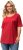 Ulla Popken Cold Dye Ruffle Edge Pocket Tee Salsa - T-krekli - 