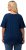 Ulla Popken Cold Dye Ruffle Edge Pocket Tee Dark Blue - T-krekli - 