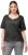 Ulla Popken Cold Dyed Sweetheart Neckline Short Sleeve Tee Graphite Grey - T-krekli - 
