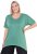 Ulla Popken Quick Drying Pointed Hem Stretch Fit Tee Ivy Green - T-krekli - 