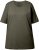 Ulla Popken Basic Round Neck Short Sleeve Relaxed Fit T-Shirt Olive Grey - T-krekli - 