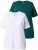 Ulla Popken Eco Cotton Basic T-Shirt 2-Pack Green/White - T-krekli - 