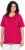 Ulla Popken Essential V-Neck Stretch Tee Dark Raspberry - T-krekli - 