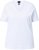 Ulla Popken Satin Trimmed Ribbed Jersey Short Sleeve T-Shirt Snow White - T-krekli - 