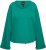 Ulla Popken Rolled Edge Long Sleeve Sweatshirt Emerald Green - Džemperi un džemperi ar kapuci - 