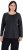 Ulla Popken Basic Round Neck Long Sleeve Slim Fit Cotton Tee Black - T-krekli - 