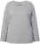 Ulla Popken Basic Round Neck Long Sleeve Slim Fit Cotton Tee Light Grey Melange - T-krekli - 