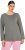 Ulla Popken Basic Round Neck Long Sleeve Slim Fit Cotton Tee Grey - T-krekli - 