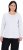 Ulla Popken Basic Round Neck Long Sleeve Slim Fit Cotton Tee Snow White - Svārki - 