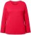Ulla Popken Basic Round Neck Long Sleeve Slim Fit Cotton Tee Red - T-krekli - 