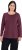 Ulla Popken Basic Round Neck Long Sleeve Slim Fit Cotton Tee Dark Berry - T-krekli - 